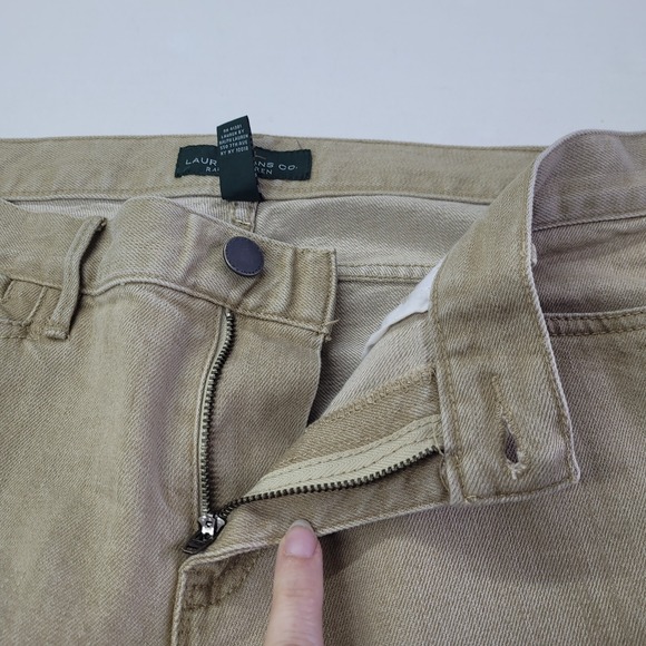 Lauren Jeans Co Ralph Lauren Tan Riding Style Pants Women 4 Cotton Blend Jodhpur - Picture 8 of 13